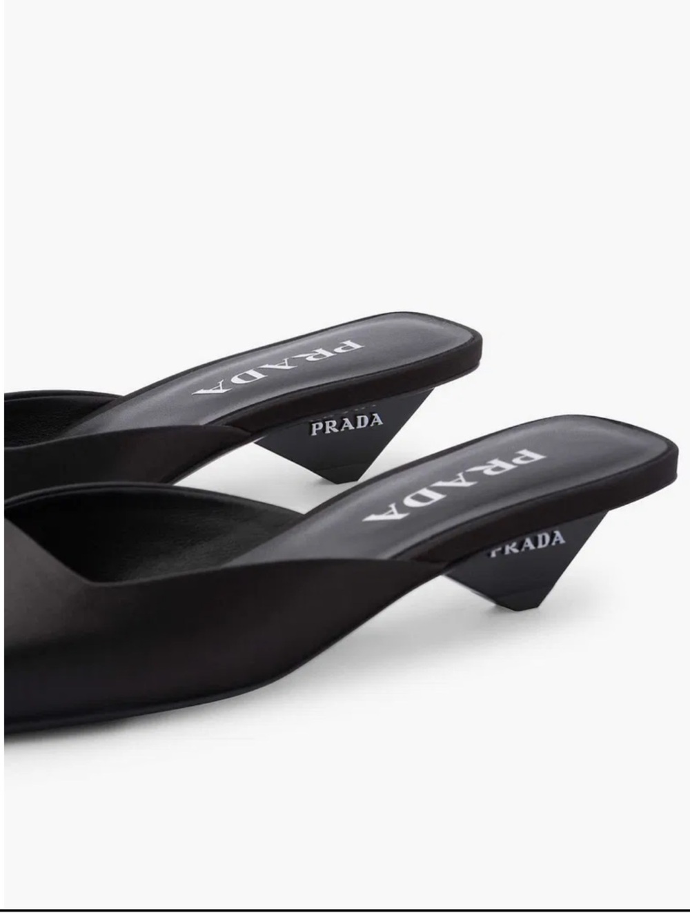 Prada Satin Square Toe Mules - Picture 4 of 8